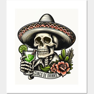 Cinco De Mayo Skull Posters and Art